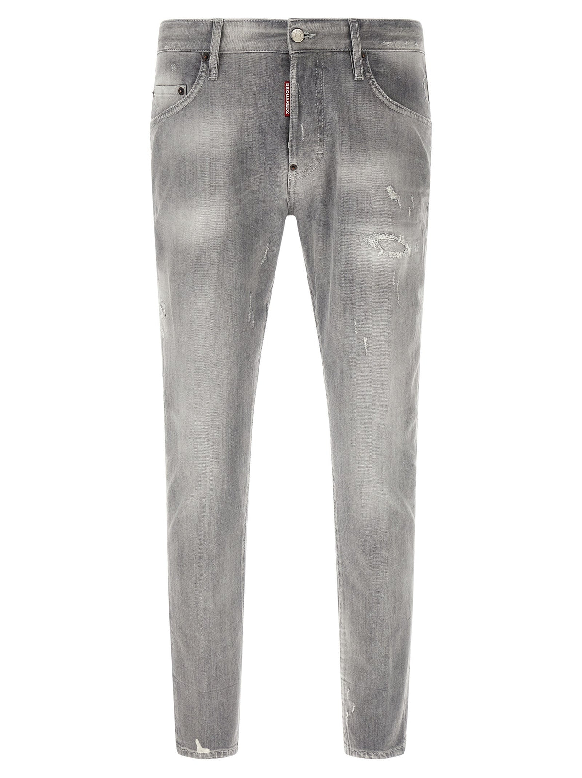 Dsquared² Gray Cotton Tapered Jeans