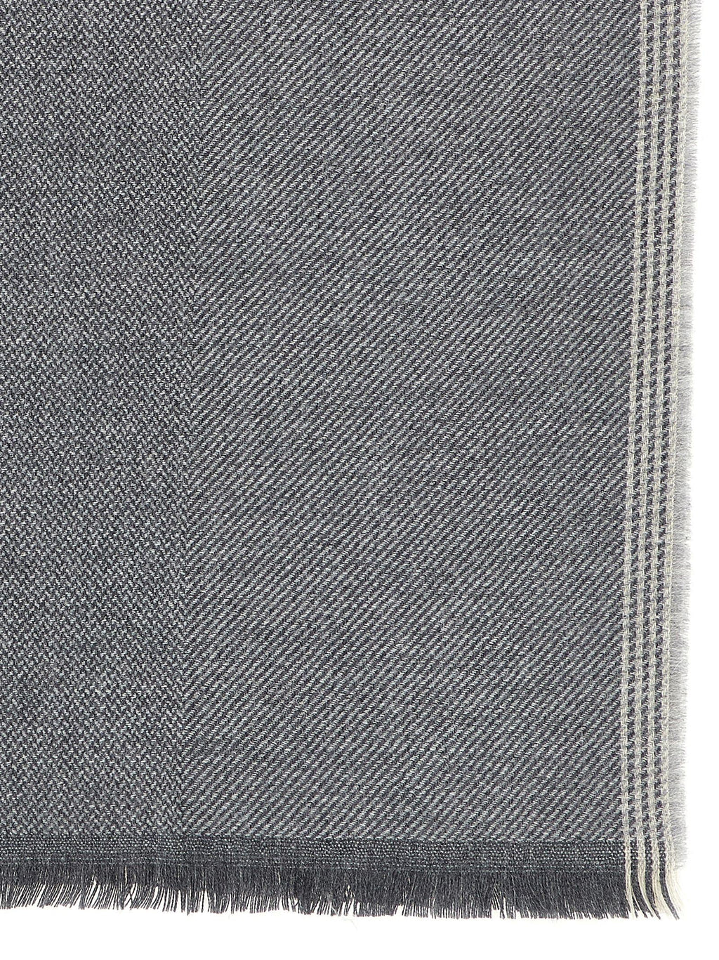Brunello Cucinelli Gray Wool Scarf