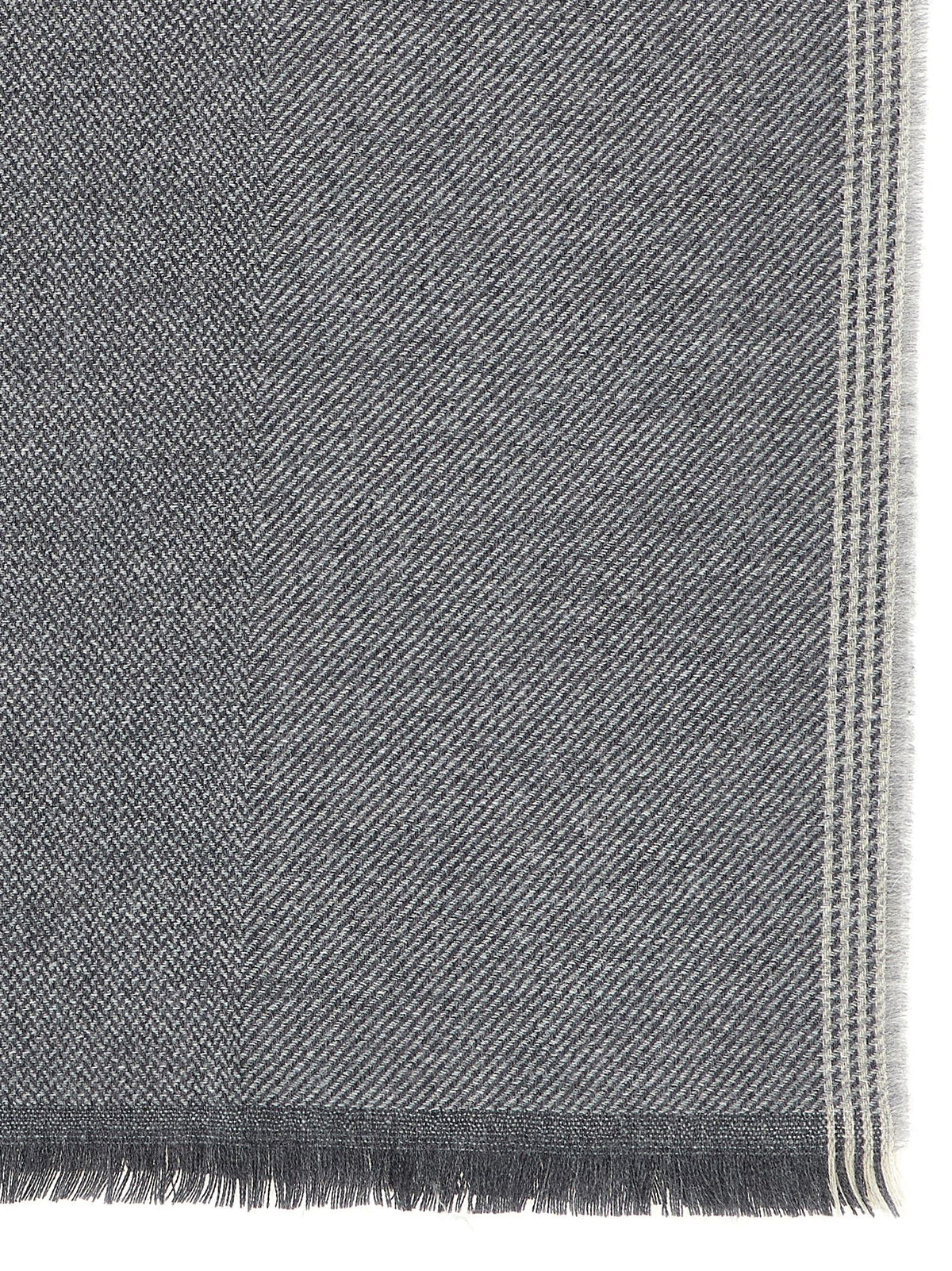 Brunello Cucinelli Gray Wool Scarf