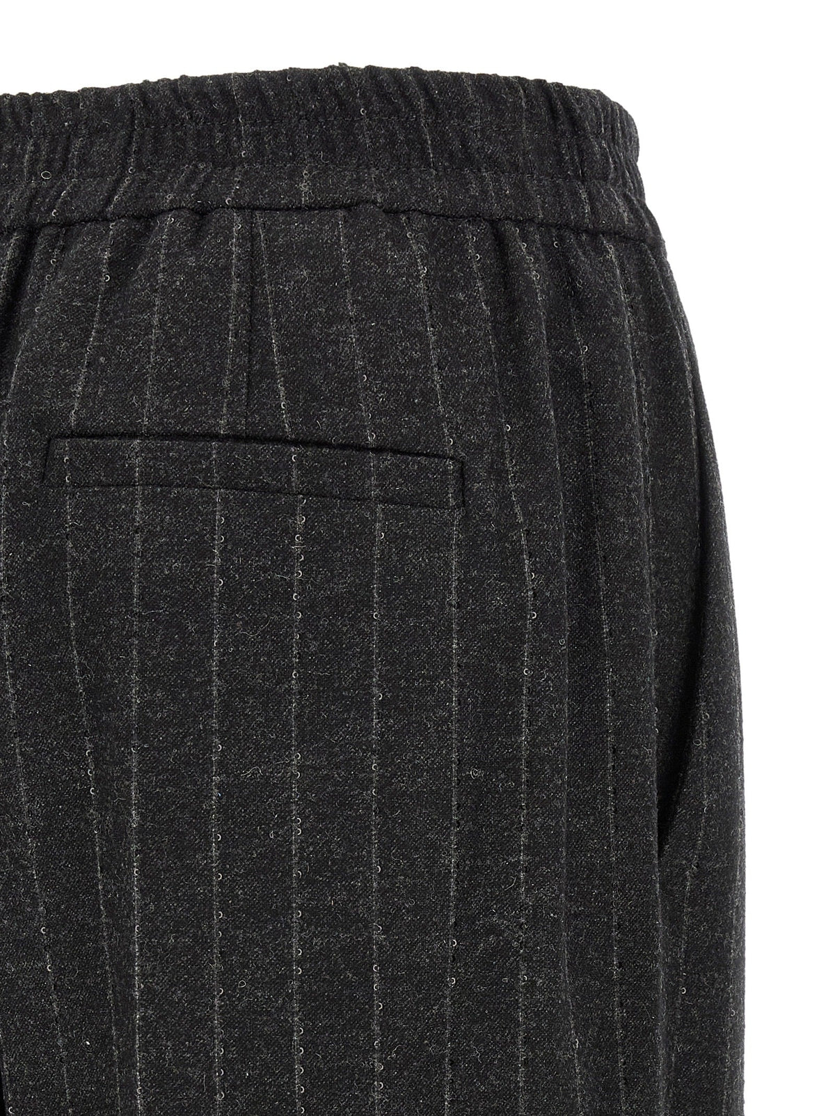 Brunello Cucinelli Gray Virgin Wool Casual Pants