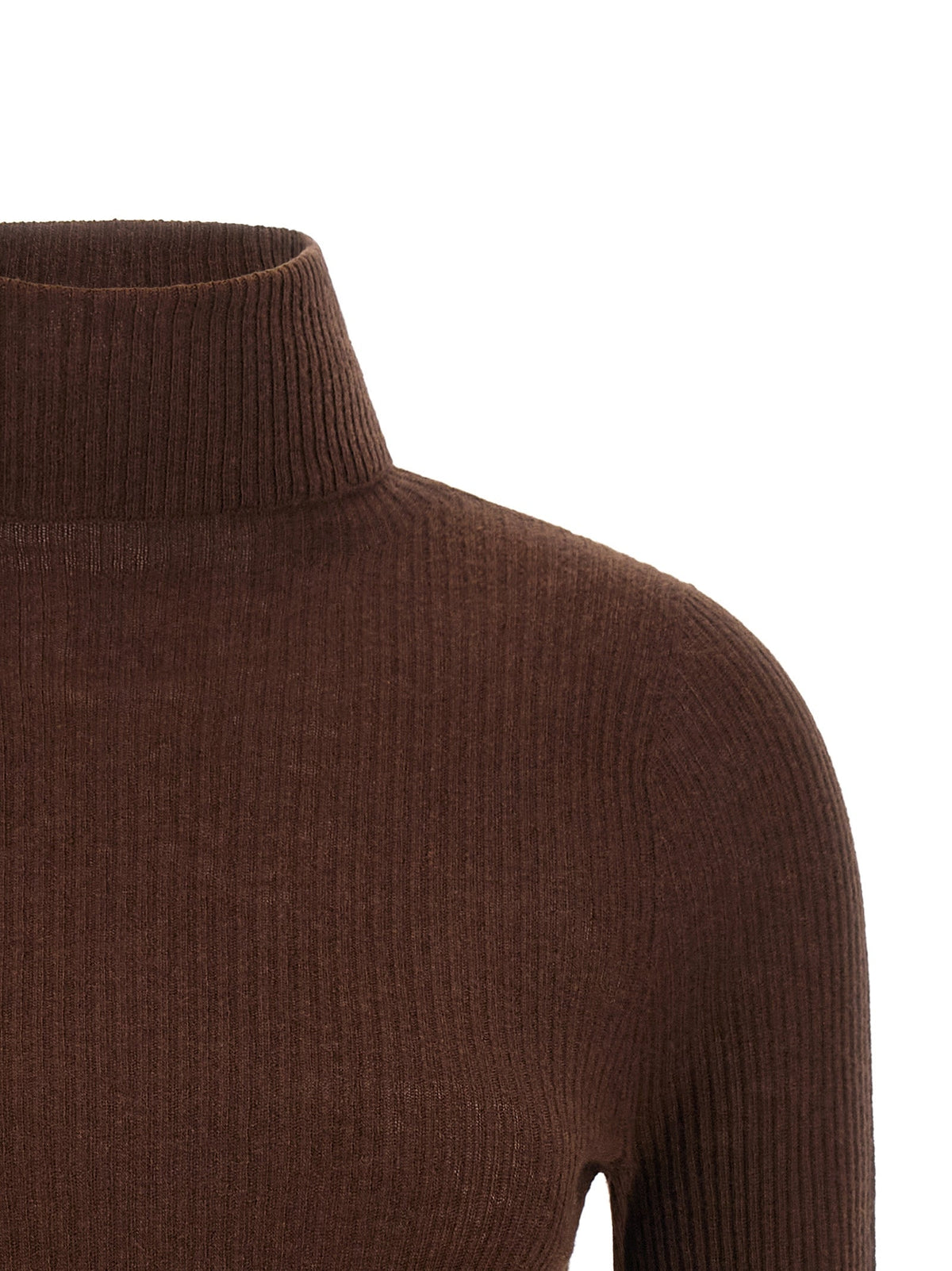 Fabiana Filippi Brown Virgin Wool Cardigan