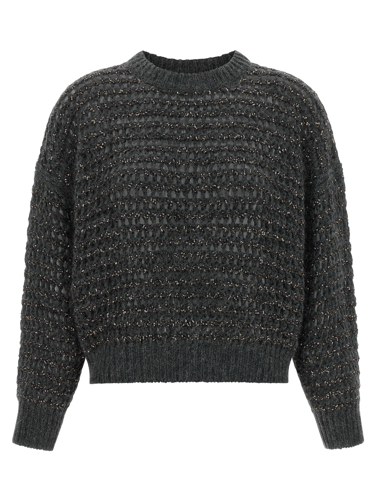 Brunello Cucinelli Gray Elastane Cardigan