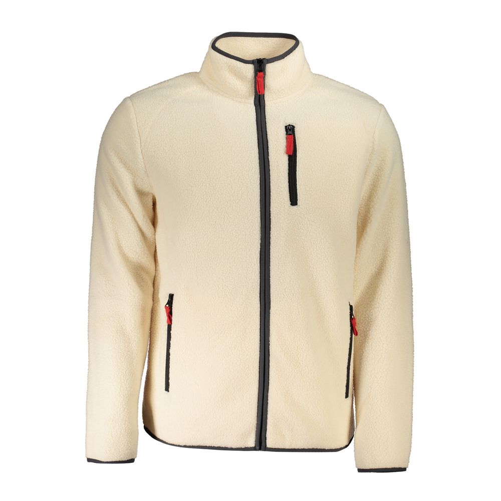Norway 1963 Beige Polyester Men Sweater with Multiple Pockets