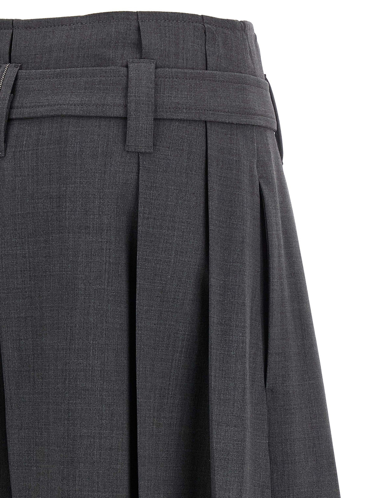 Brunello Cucinelli Gray Virgin Wool Bermuda Shorts