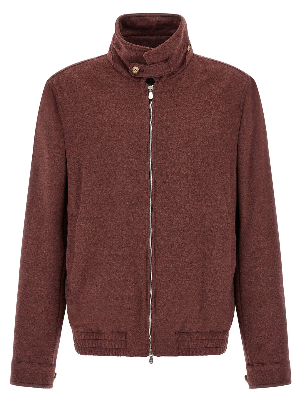 Brunello Cucinelli Bordeaux Virgin Wool Bomber