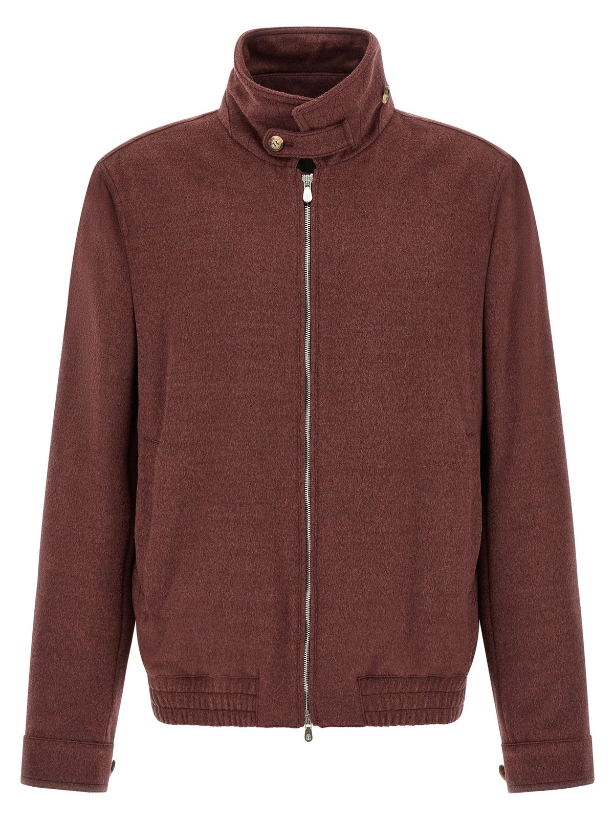 Brunello Cucinelli Bordeaux Virgin Wool Bomber