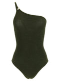 Hunza G Bicolor Polyamide One-Piece Swimsuit