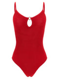 Hunza G Red Polyamide One-Piece Swimsuit