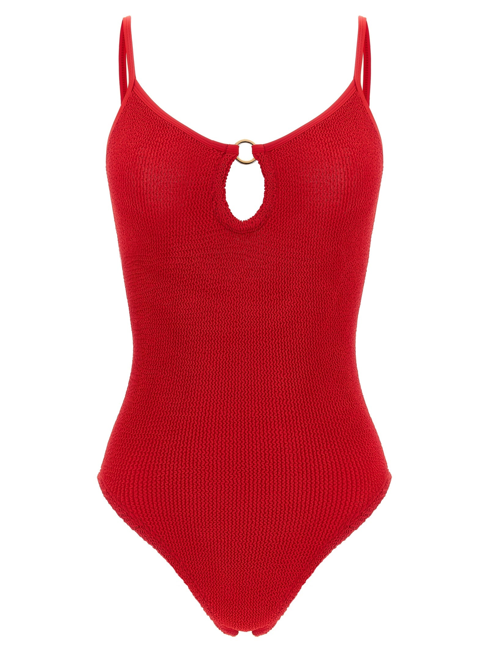 Hunza G Red Polyamide One-Piece Swimsuit