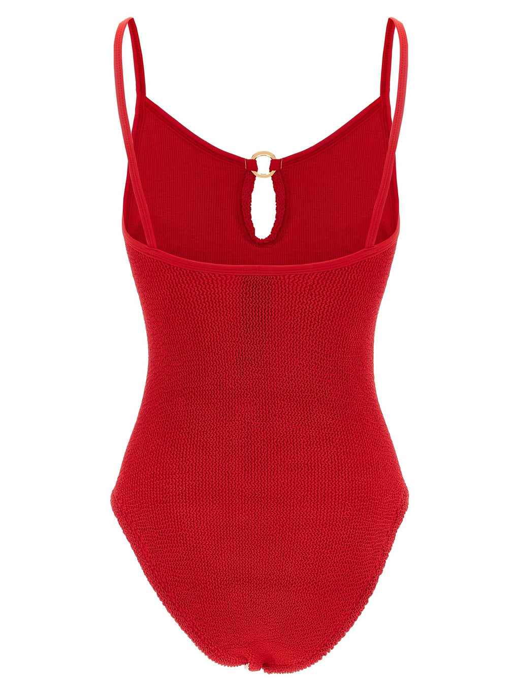Hunza G Red Polyamide One-Piece Swimsuit