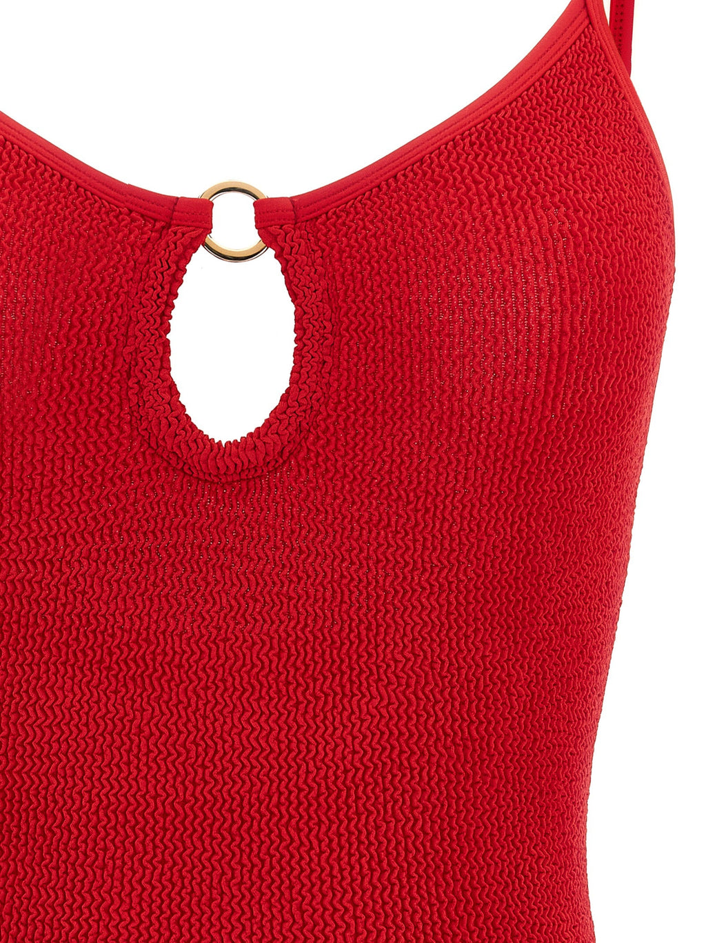 Hunza G Red Polyamide One-Piece Swimsuit