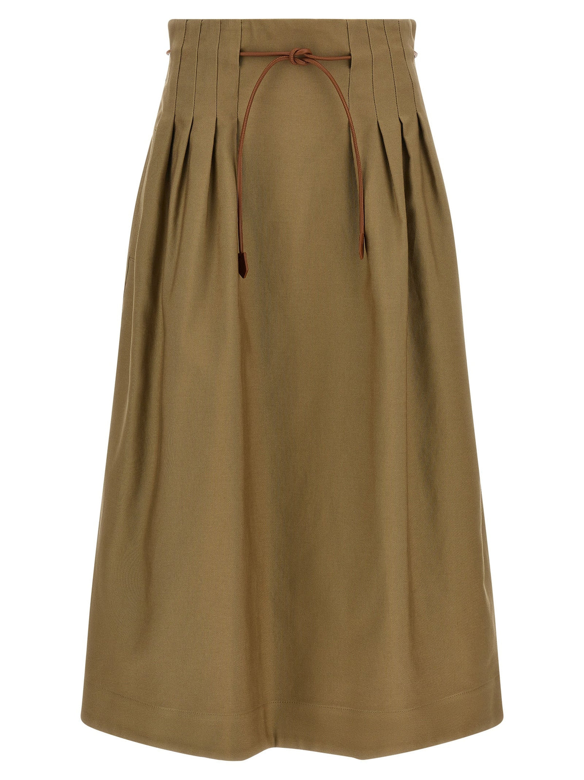 Max Mara Bicolor Cotton Midi Skirt
