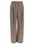Brunello Cucinelli White Virgin Wool Casual Pants