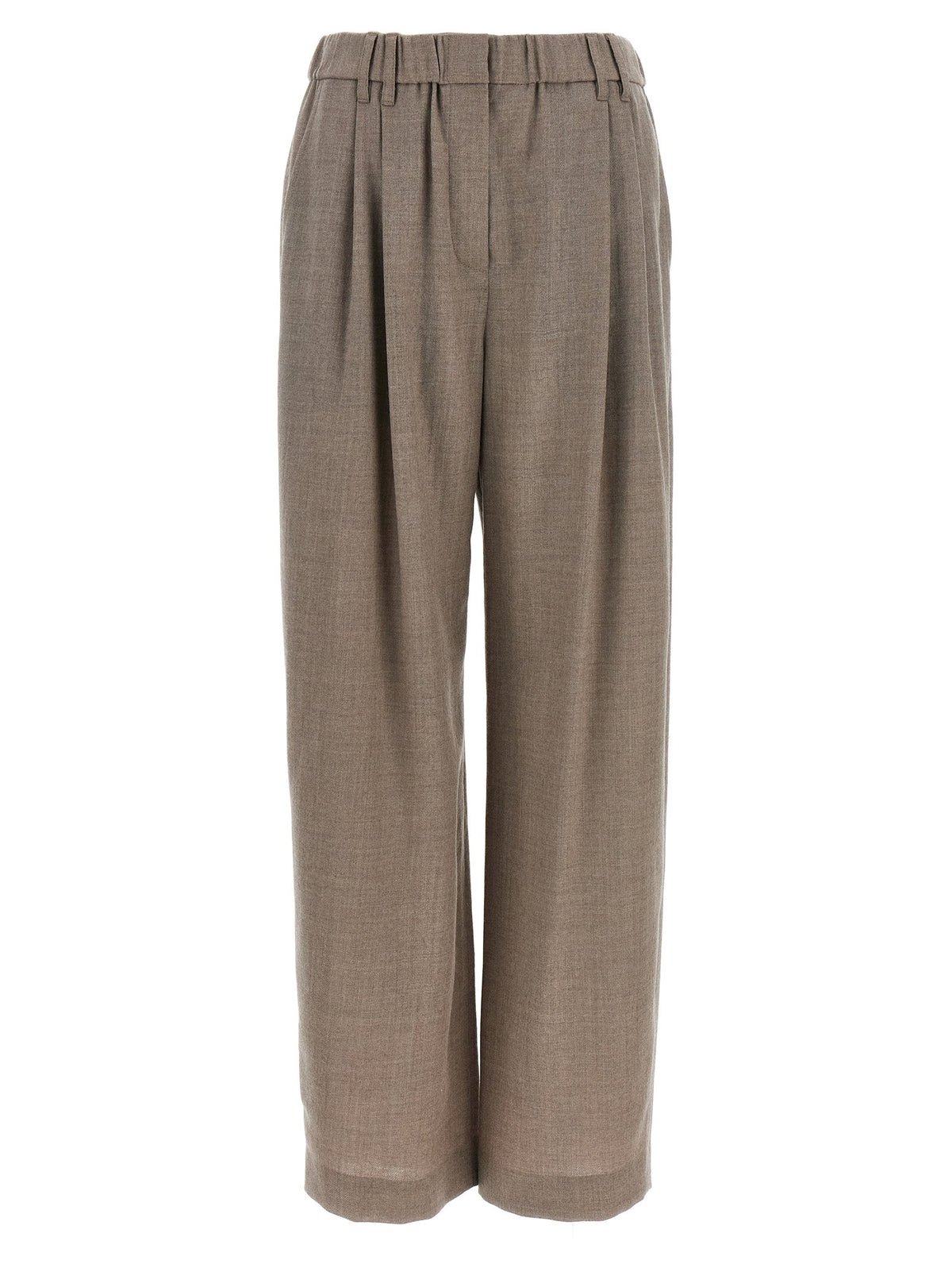 Brunello Cucinelli White Virgin Wool Casual Pants