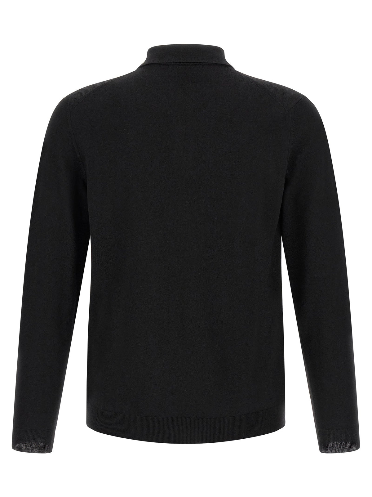 ZANONE Black Virgin Wool Polo Shirt