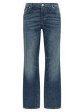 7 For All Mankind Blue Cotton Tapered Jeans