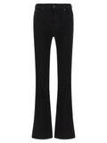 7 For All Mankind Black Cotton Bootcut Jeans
