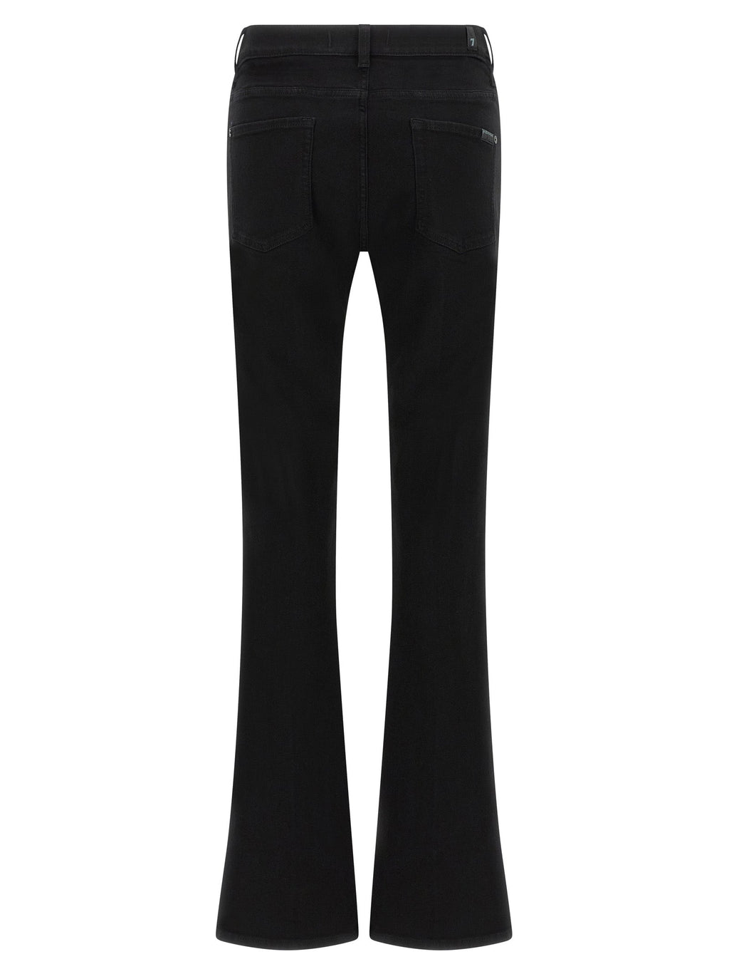 7 For All Mankind Black Cotton Bootcut Jeans