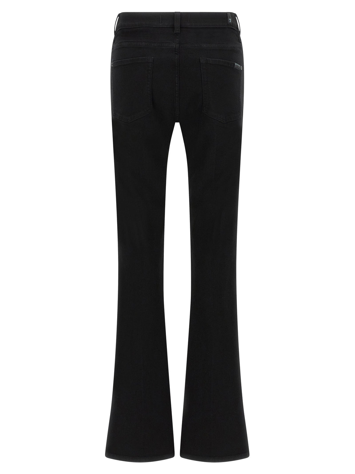 7 For All Mankind Black Cotton Bootcut Jeans