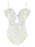 Zimmermann White Polyamide One-Piece Swimsuit