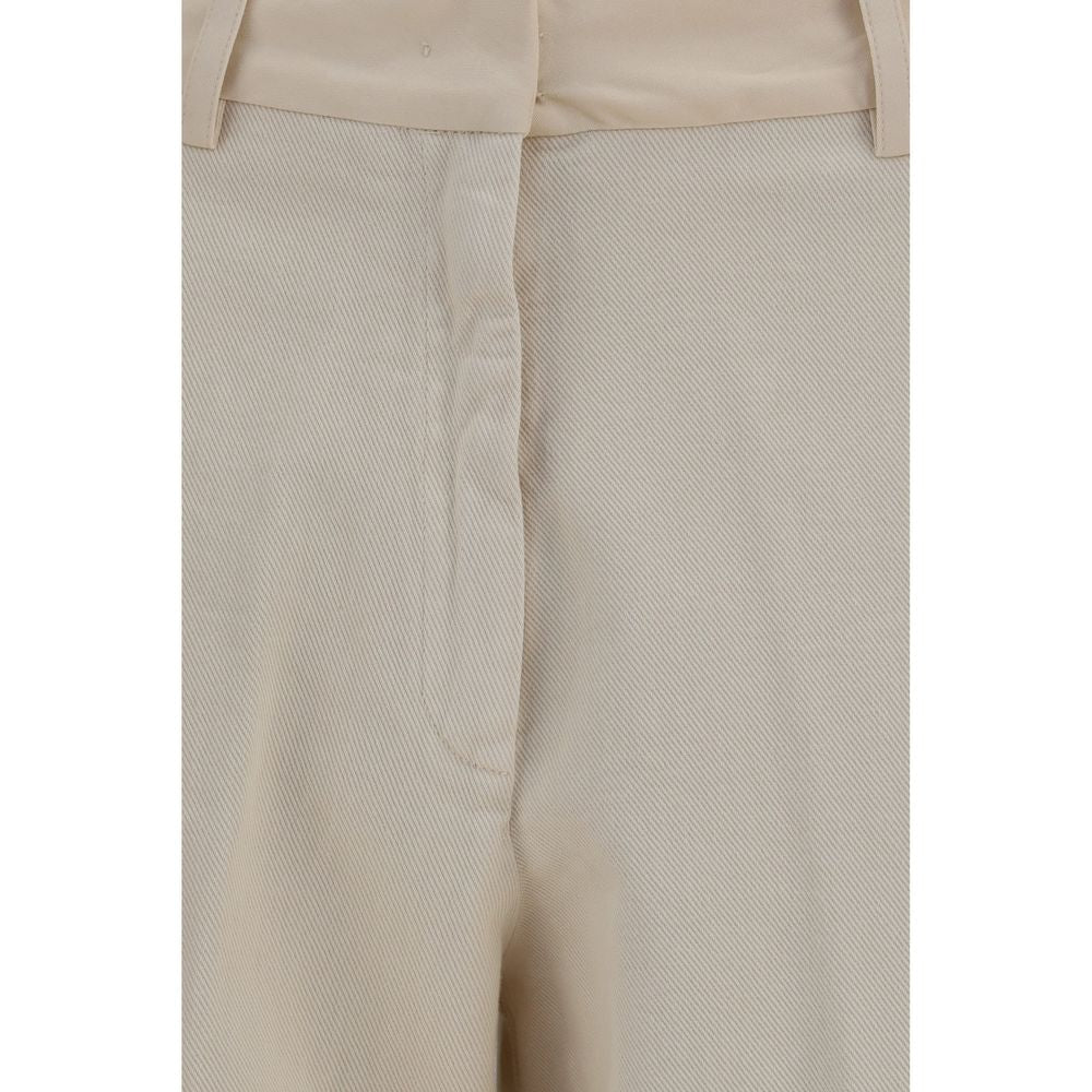Forte_Forte Beige Cotton Chino Pants