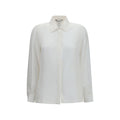 Max Mara White Silk Dress Shirt