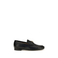 Valentino Garavani Black Calf Leather Bos Taurus Slip-On Loafers