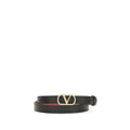 Valentino Garavani Black Calf Leather Bos Taurus Regular Belt