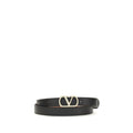 Valentino Garavani Black Calf Leather Bos Taurus Belt