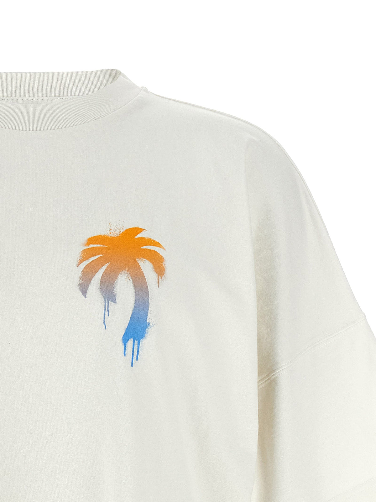 Palm Angels White Cotton T-Shirt