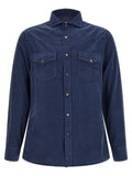 Brunello Cucinelli Blue Cotton Blouse