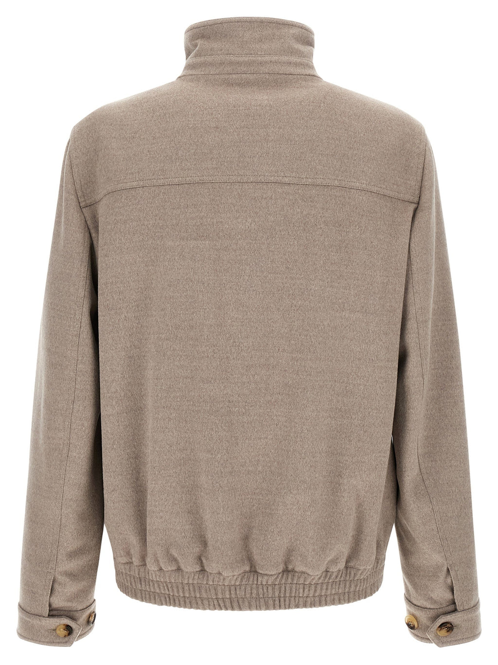 Brunello Cucinelli Beige Virgin Wool Bomber