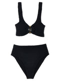 Hunza G Black Nylon Bikini