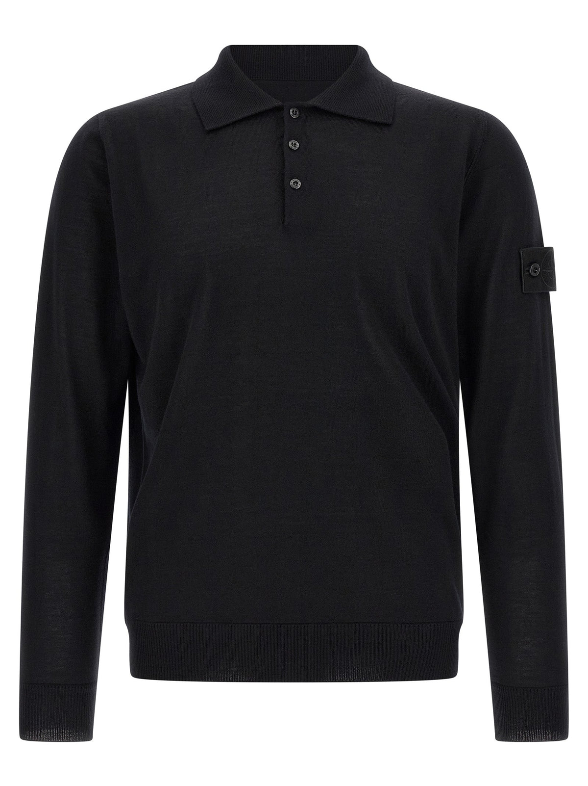 Stone Island Black Virgin Wool Cardigan