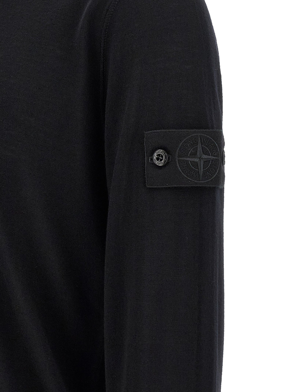 Stone Island Black Virgin Wool Cardigan