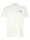 Moncler White Cotton Polo Shirt