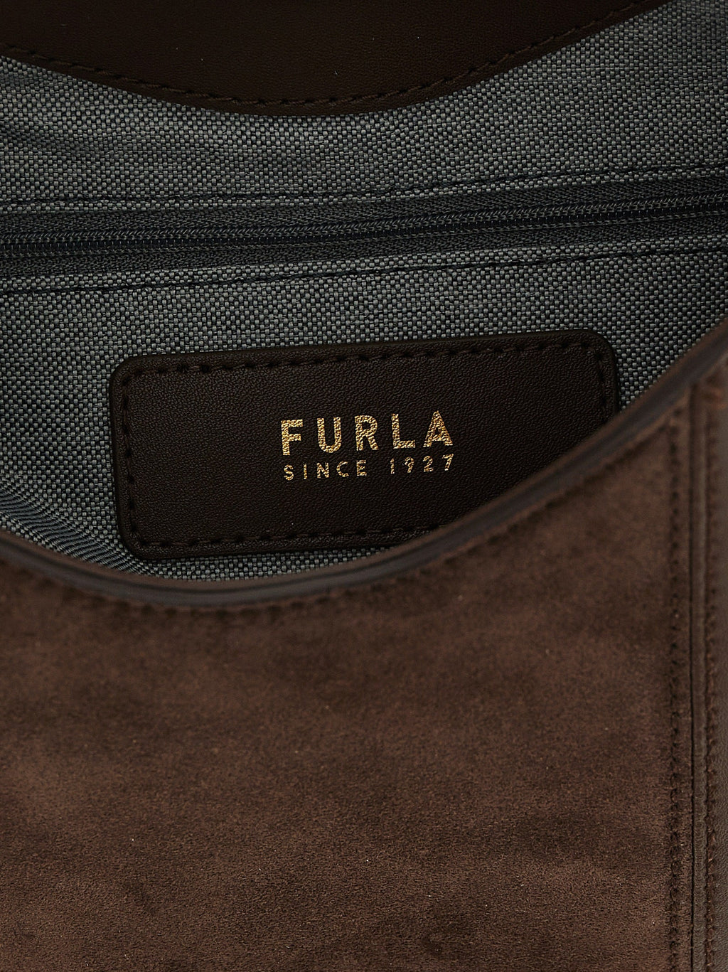 Furla Brown Calfskin Shoulder Bag