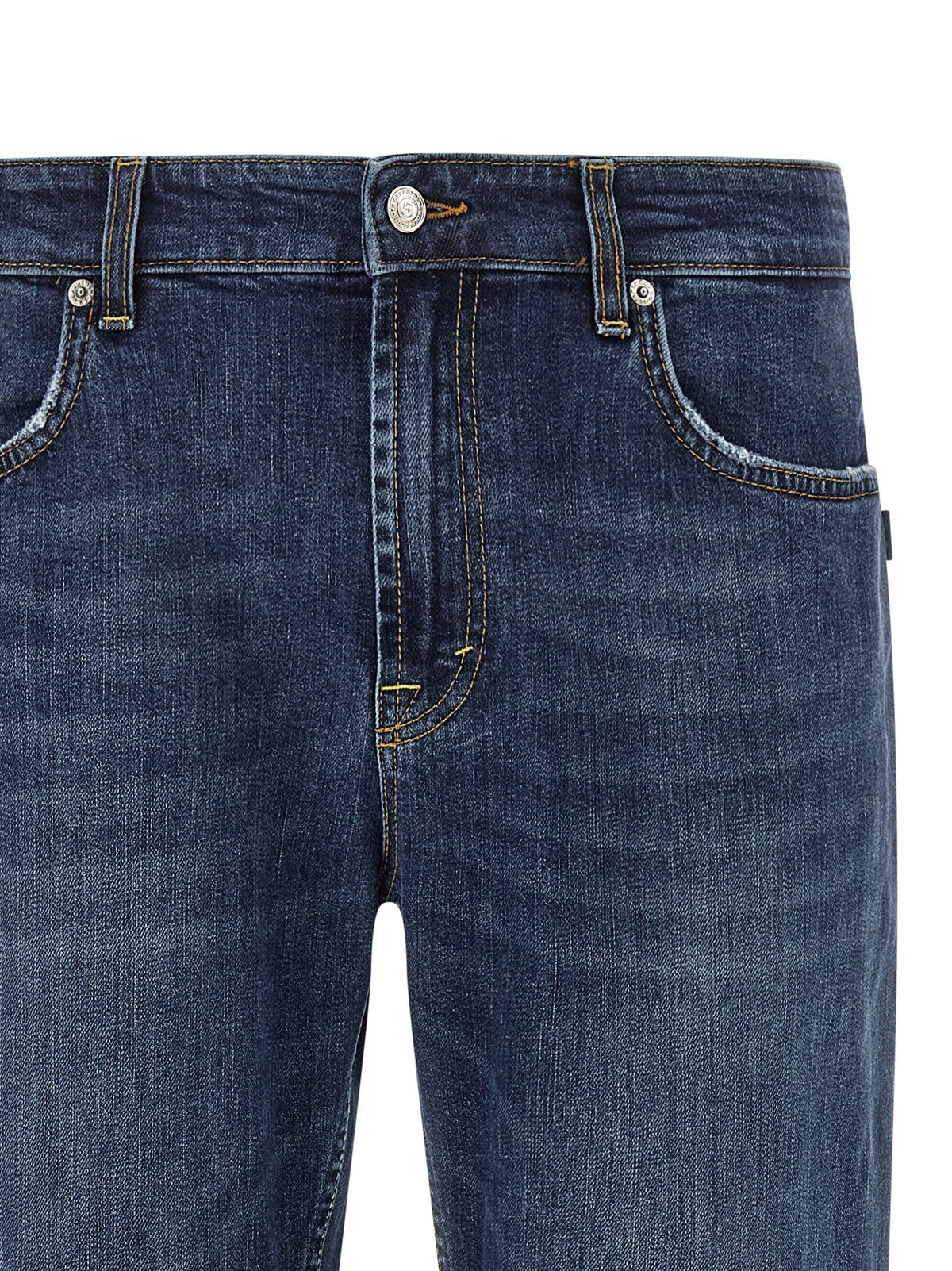 Department 5 Blue Cotton Cropped Jeans
