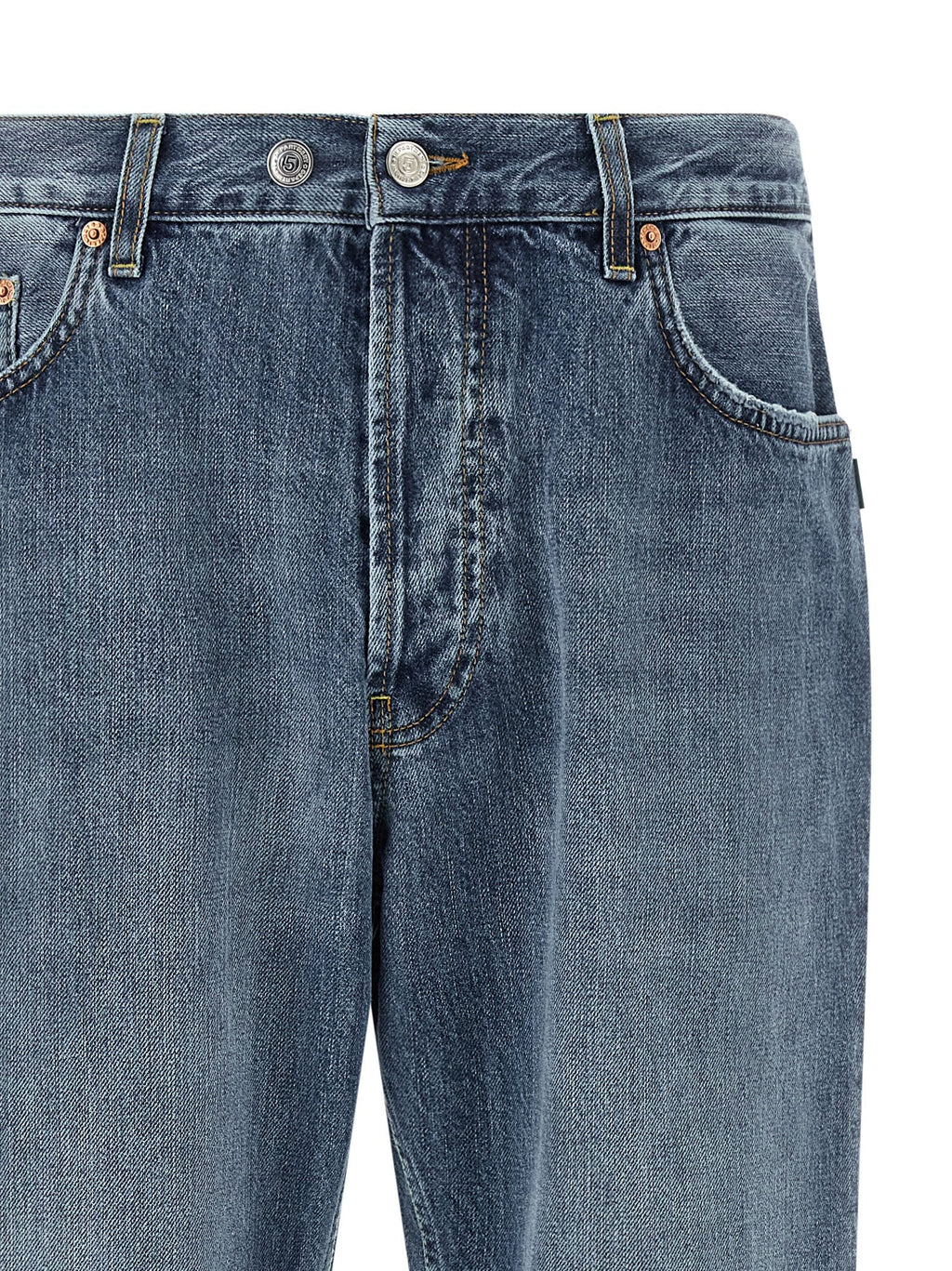 Department 5 Blue Cotton Tapered Jeans