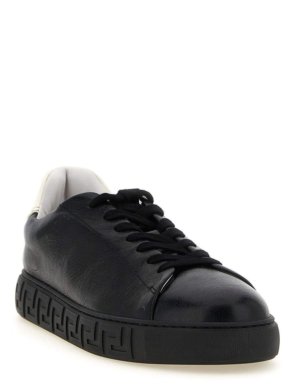 Versace Bicolor Calfskin Low Top Sneakers