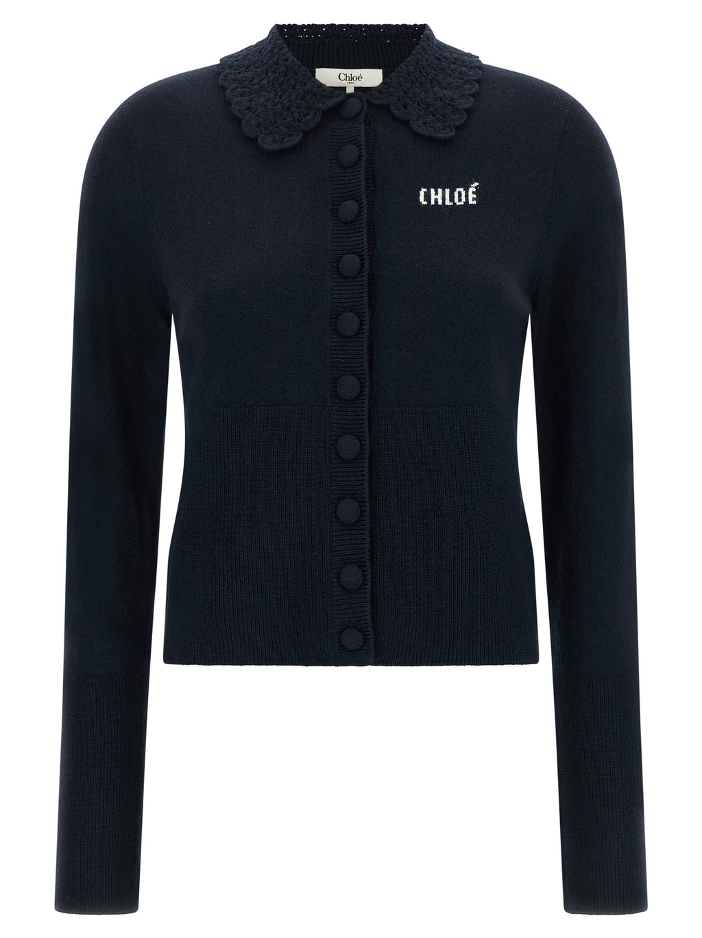 Chloé Blue Wool Cardigan