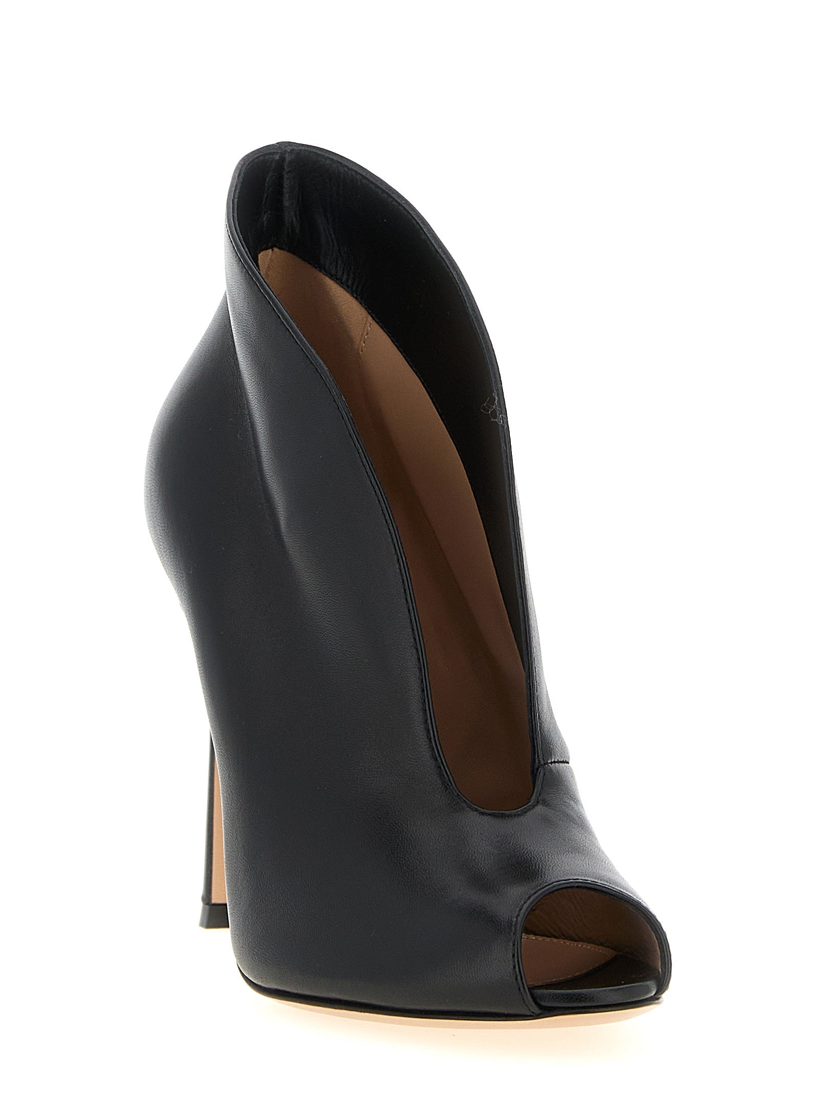 Gianvito Rossi Black Lamb Leather Ankle Boots