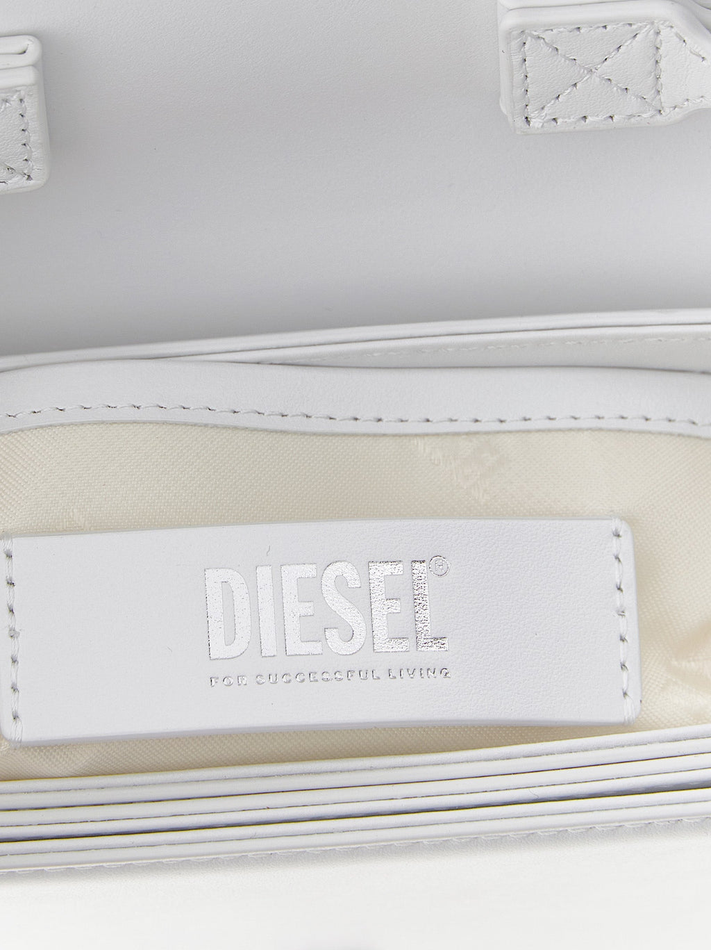 Diesel White Cowhide Shoulder Bag