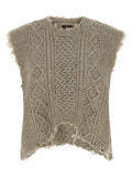 R13 Gray Wool Sleeveless Jacket
