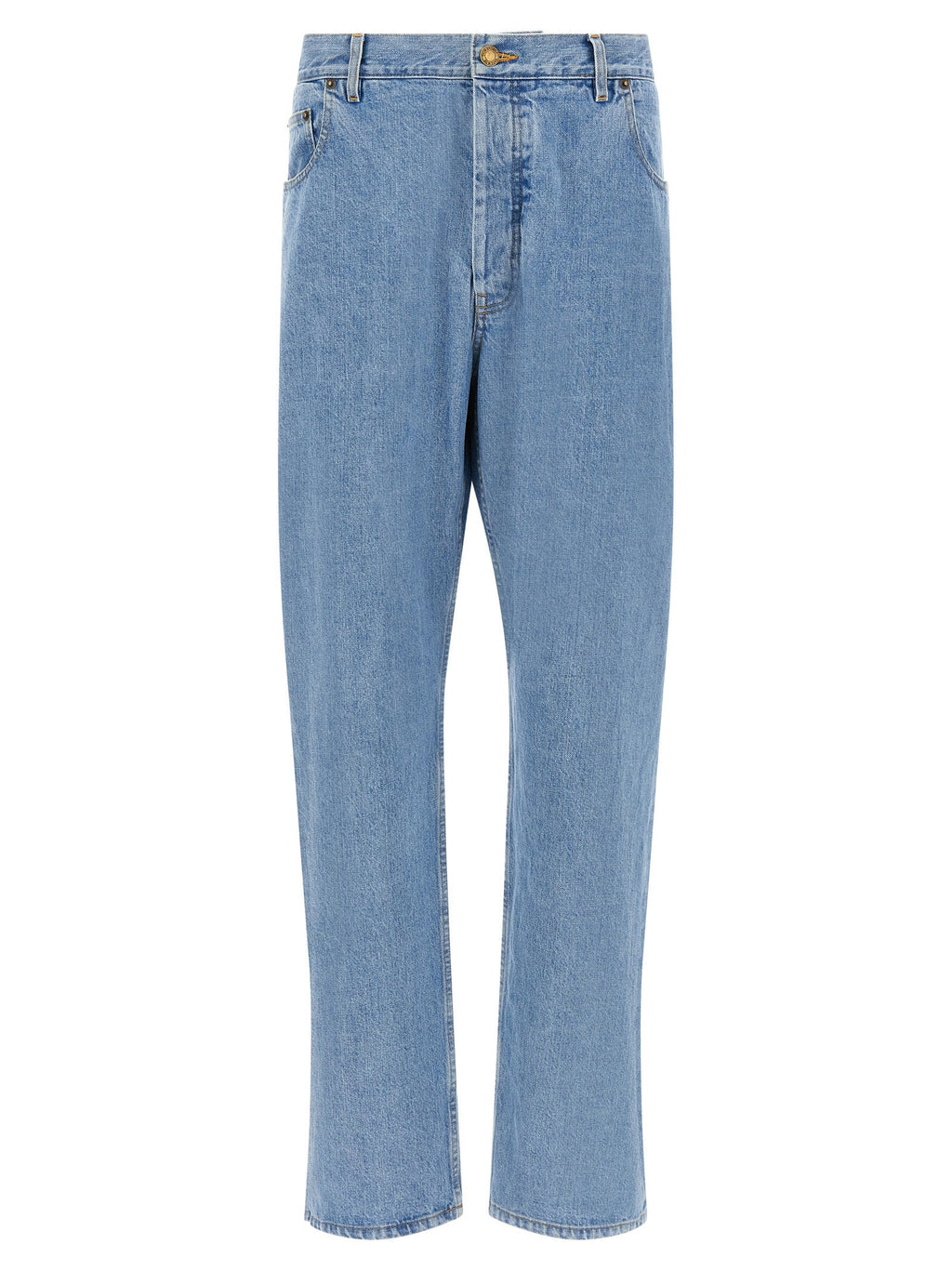 Thom Browne Blue Cotton Straight-Leg Jeans