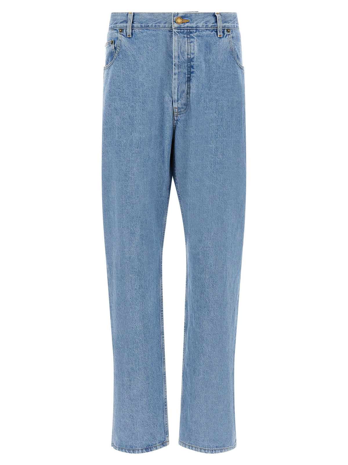 Thom Browne Blue Cotton Straight-Leg Jeans