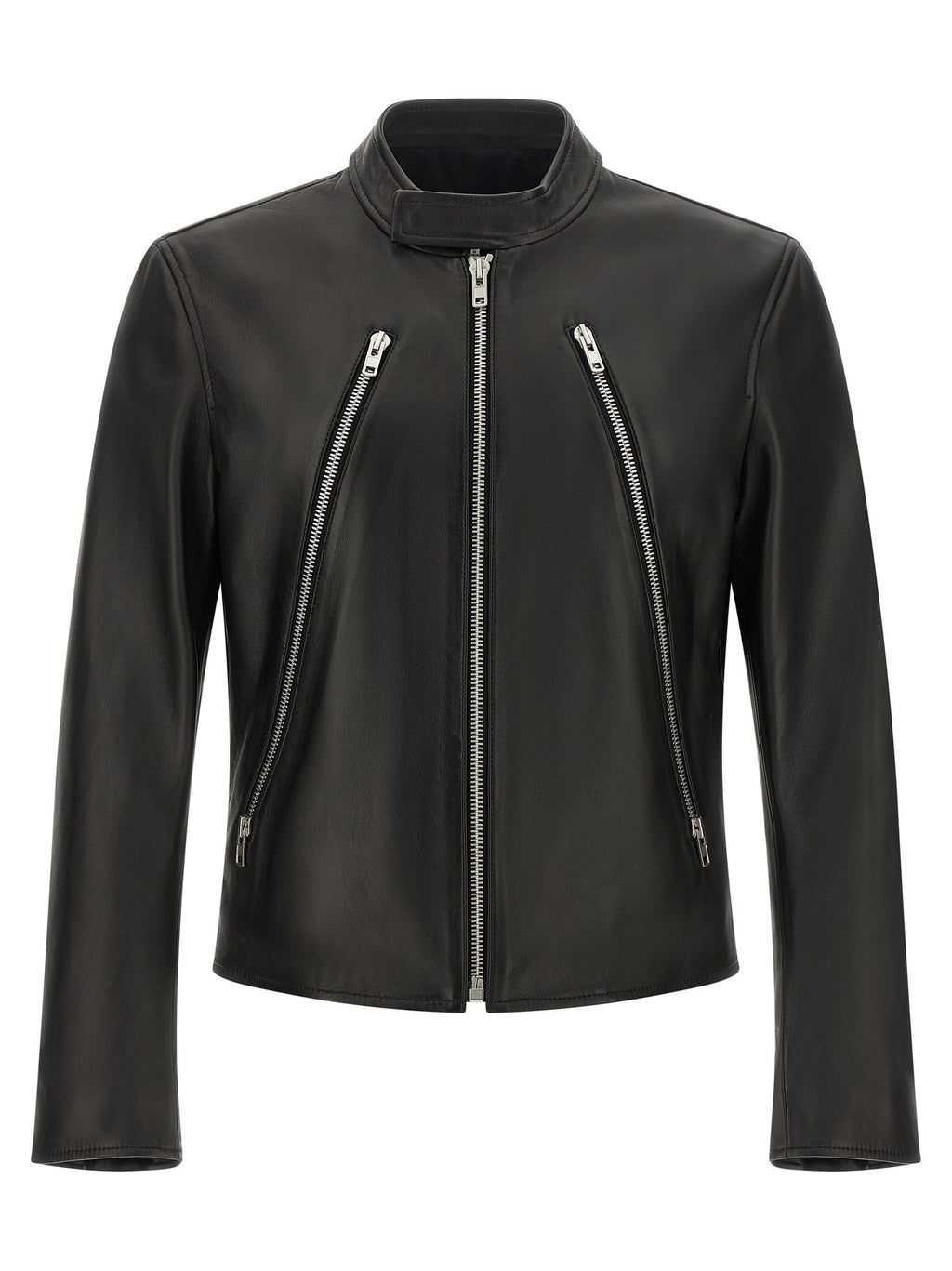 Maison Margiela Black Lamb Leather Leather Jacket
