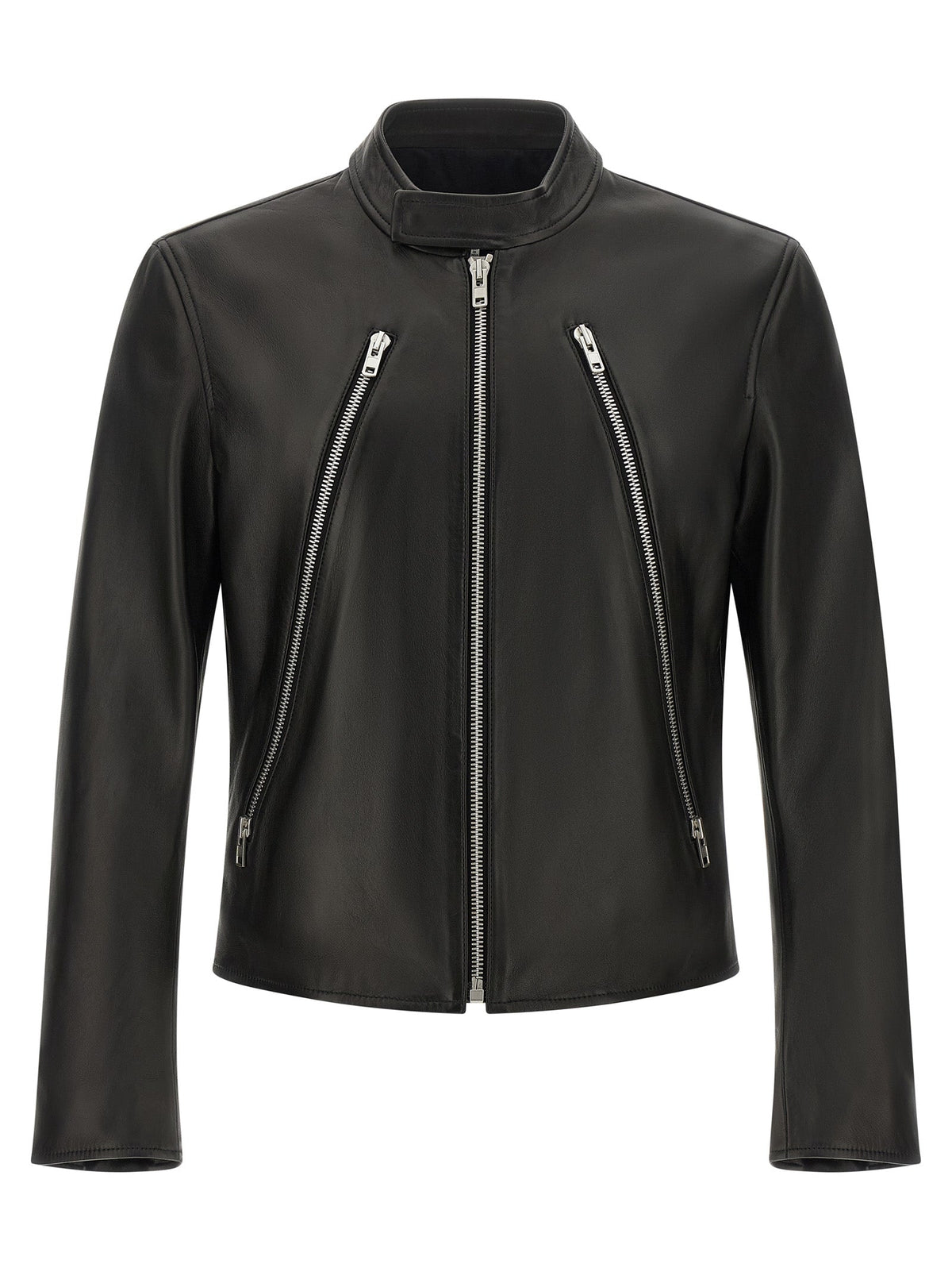 Maison Margiela Black Lamb Leather Leather Jacket