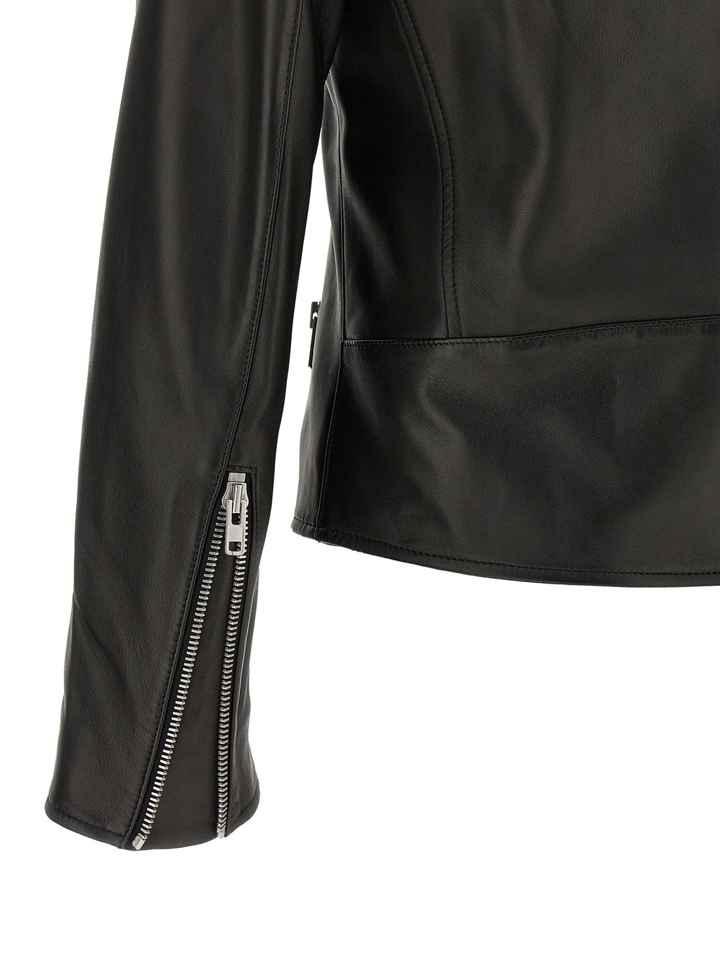 Maison Margiela Black Lamb Leather Leather Jacket