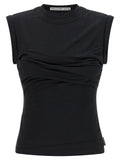Alexander Wang Black Cotton Sleeveles T-Shirt